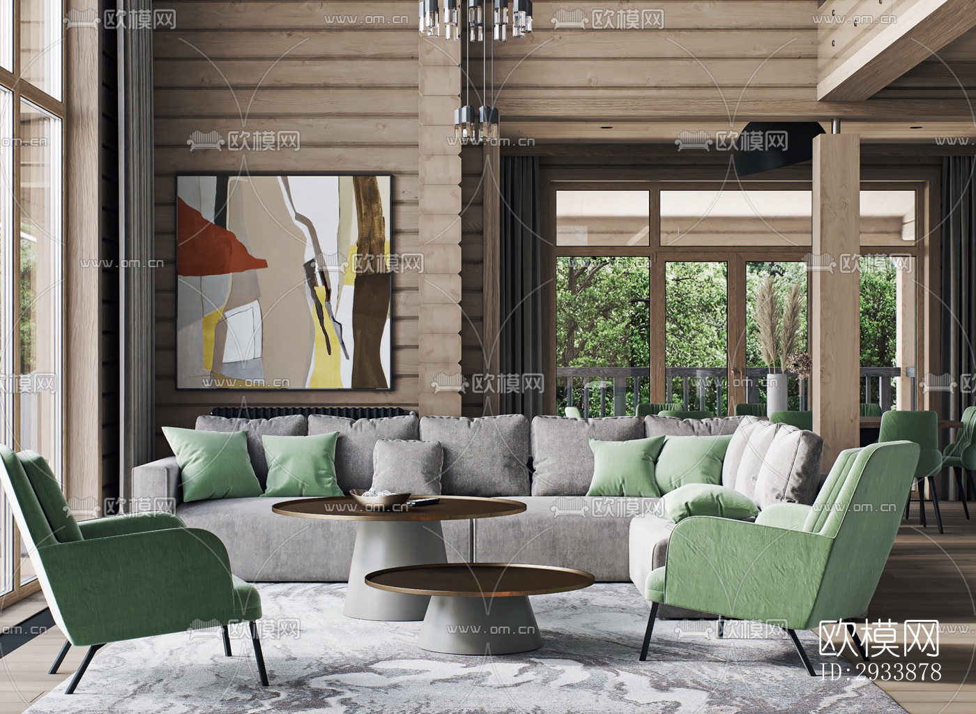 北欧别墅效果图下载（渲染图13）