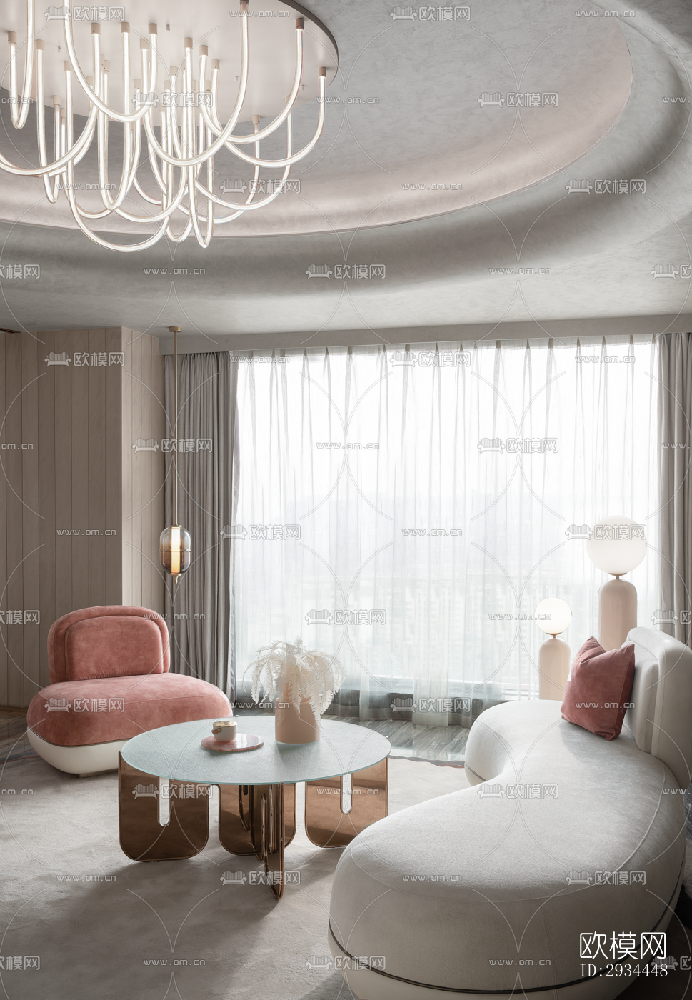 后现代平层效果图下载（渲染图16）