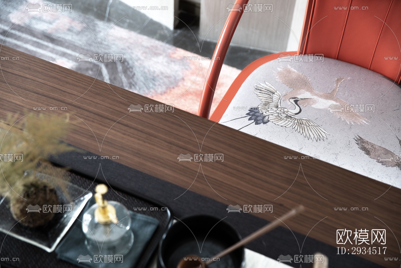 新中式平层效果图下载（渲染图11）