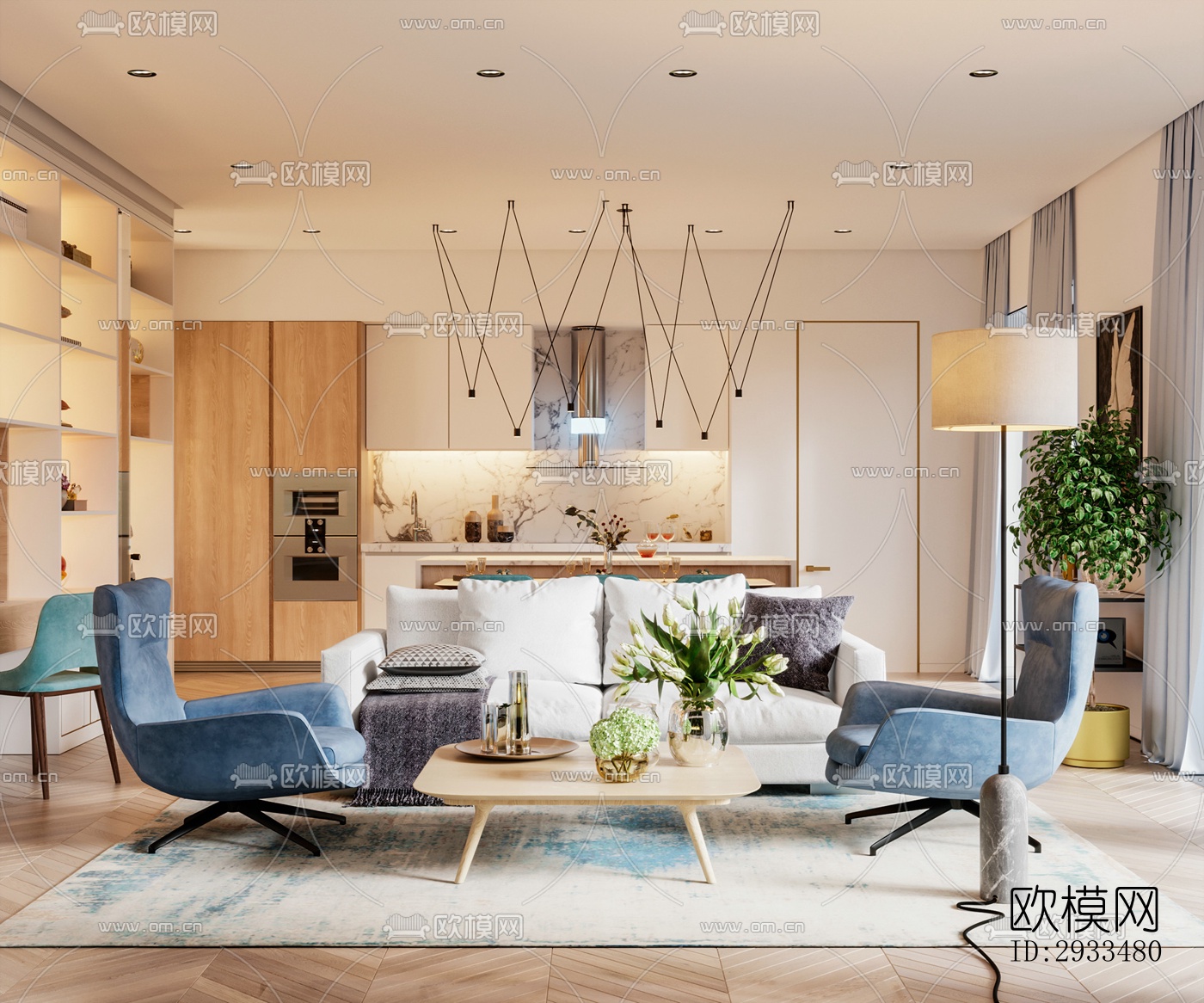 北欧公寓效果图下载（渲染图18）