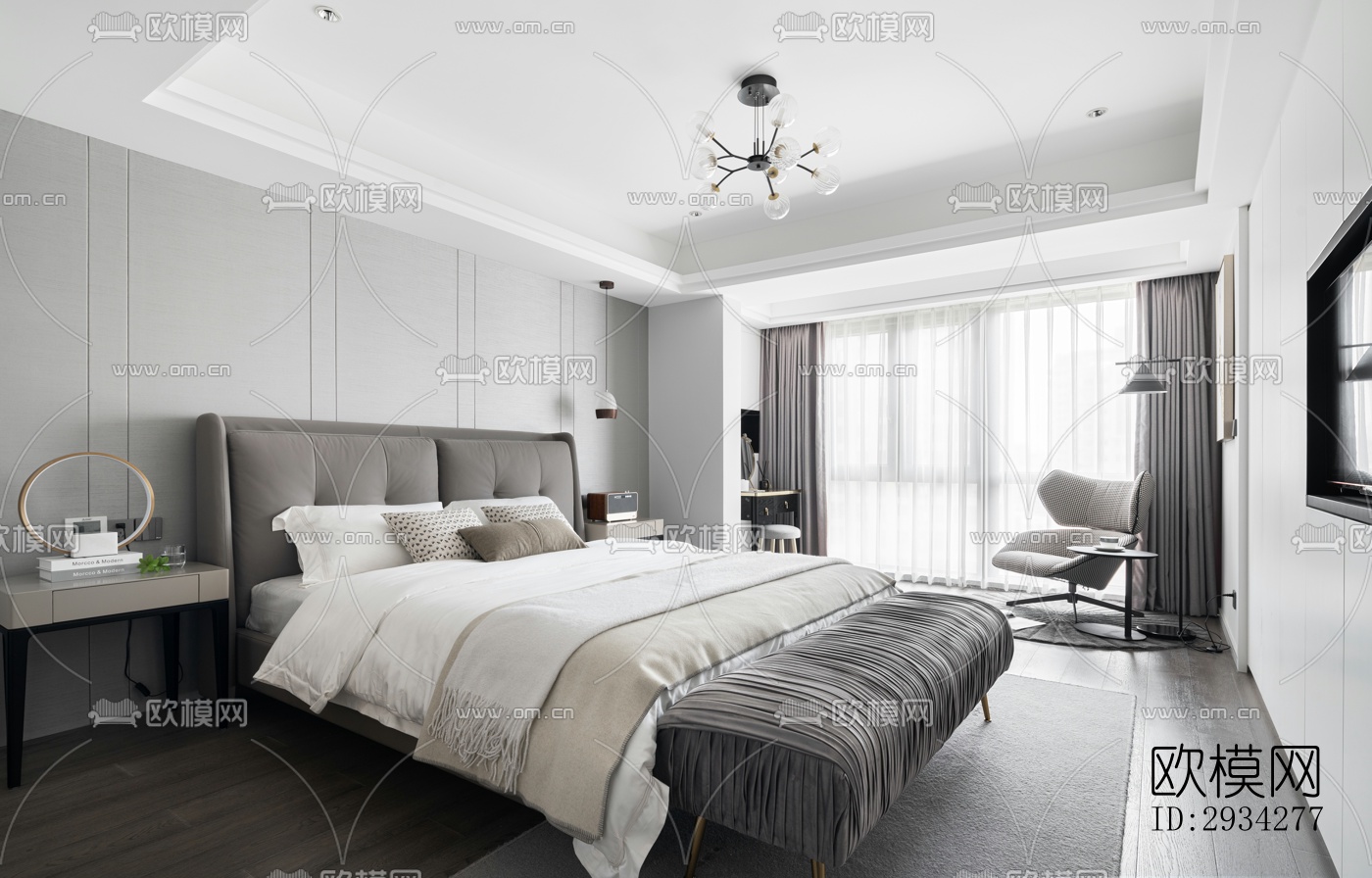 现代复式效果图下载（渲染图6）