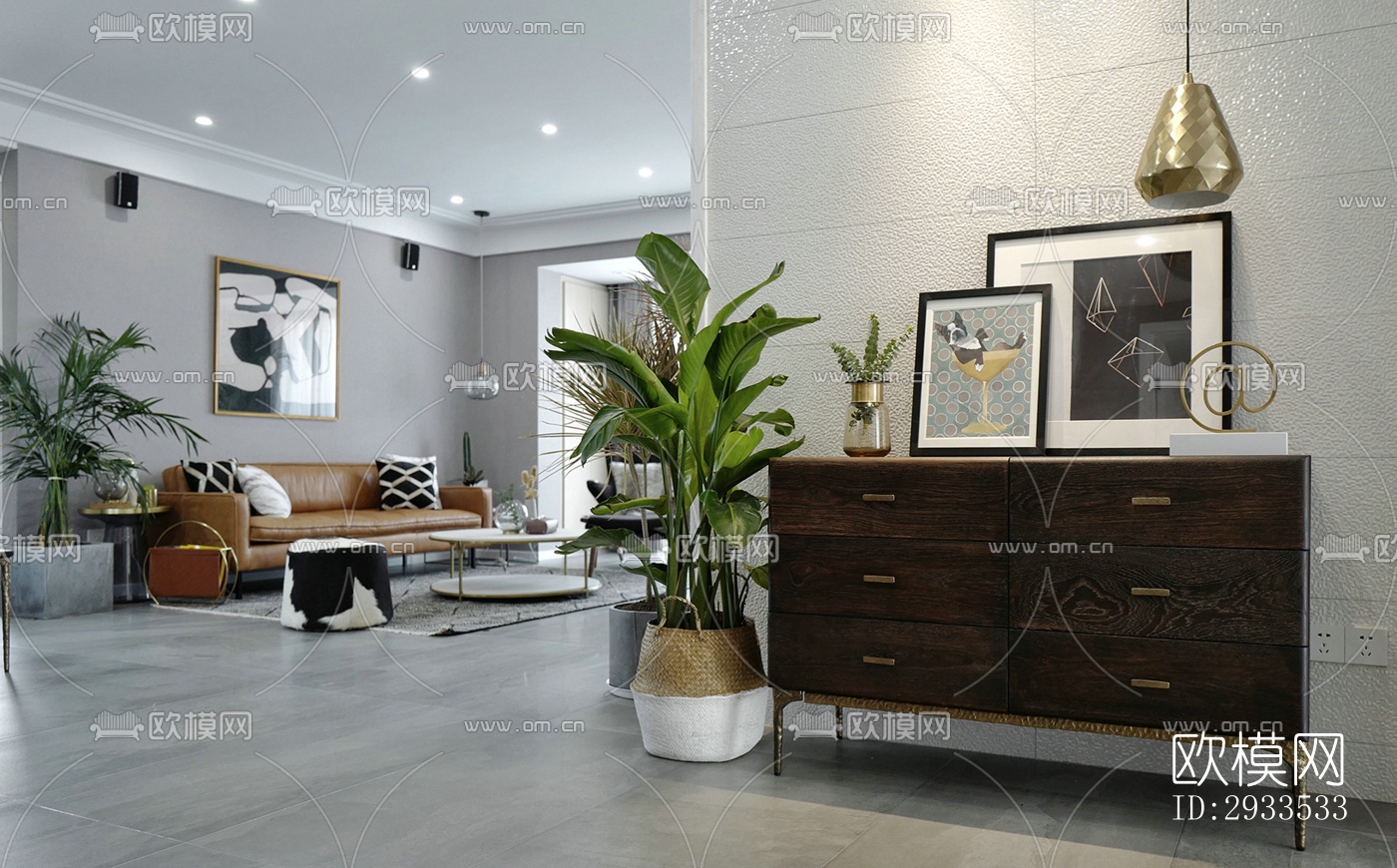 北欧公寓效果图下载（渲染图3）