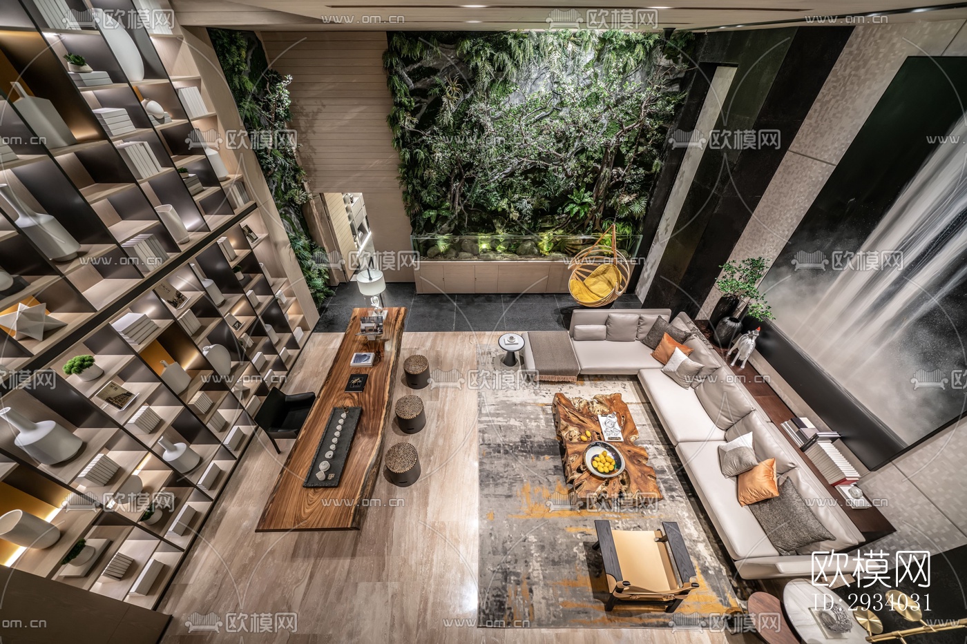 新中式别墅效果图下载（渲染图13）