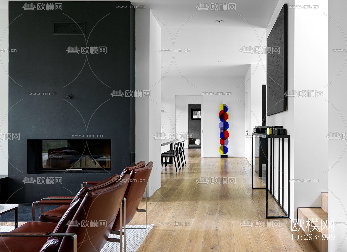 现代平层效果图下载（渲染图9）