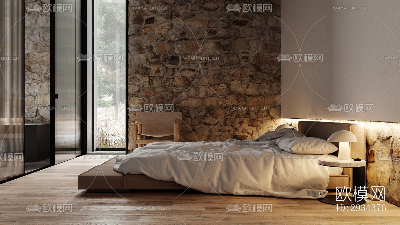 侘寂平层效果图下载（渲染图7）