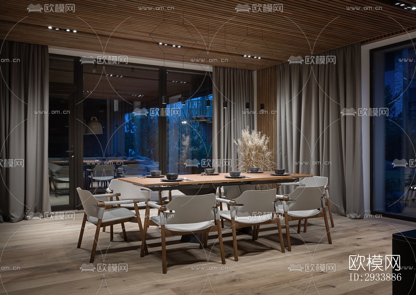 北欧别墅效果图下载（渲染图12）