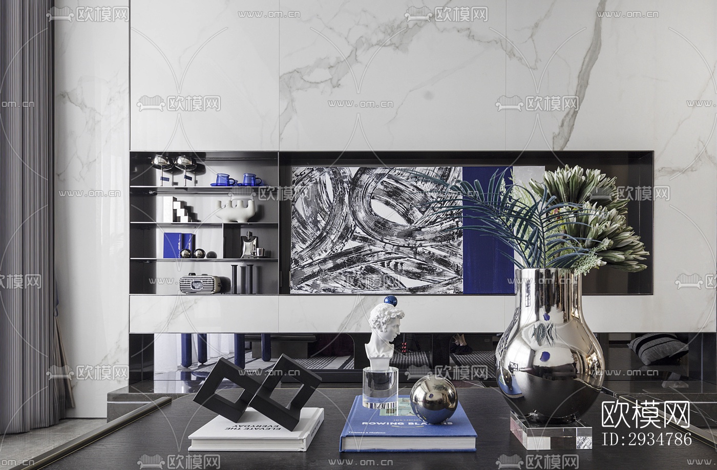 现代平层效果图下载（渲染图17）