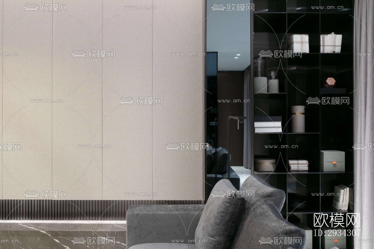 现代复式效果图下载（渲染图12）