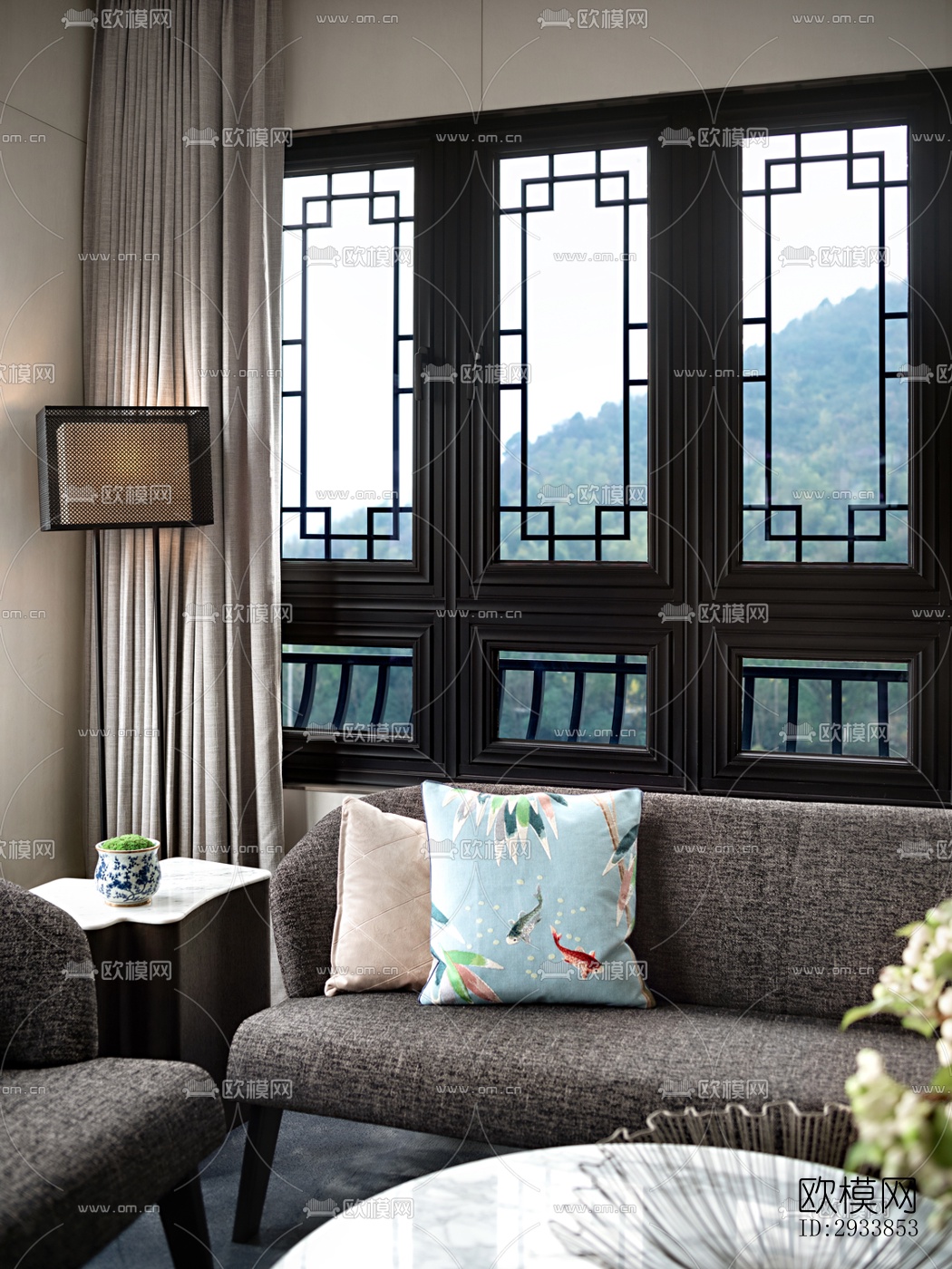 中式别墅效果图下载（渲染图7）