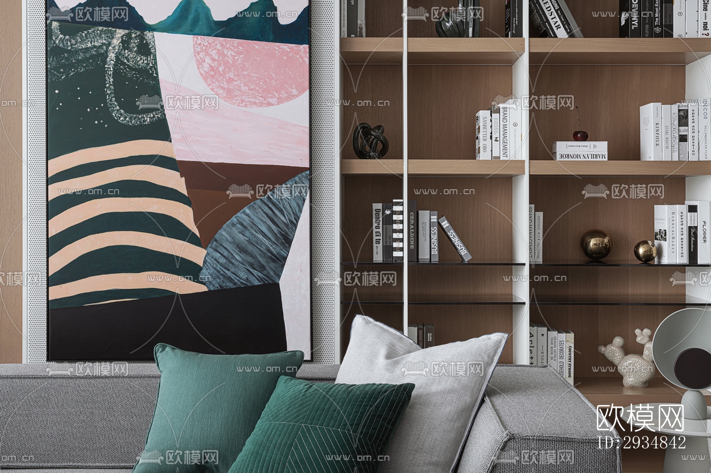 现代平层效果图下载（渲染图4）