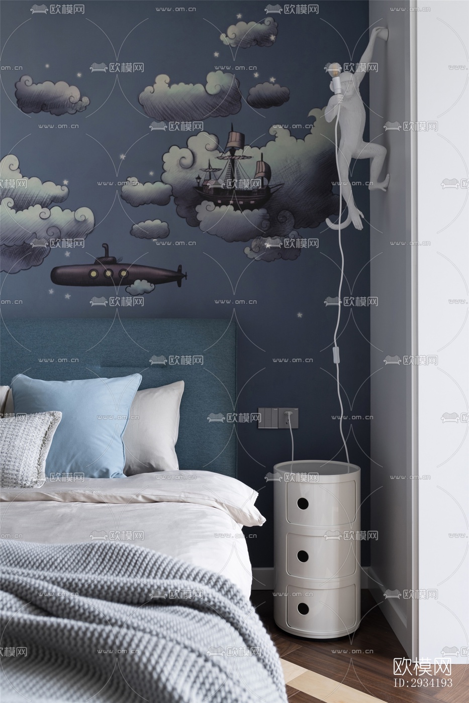 新中式复式效果图下载（渲染图10）