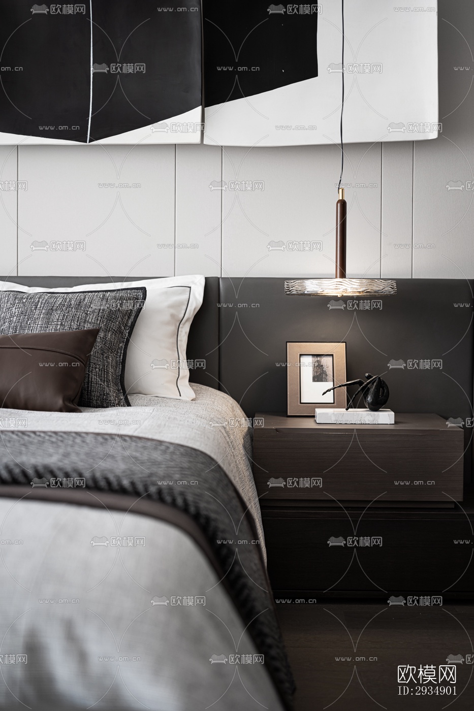 现代平层效果图下载（渲染图8）