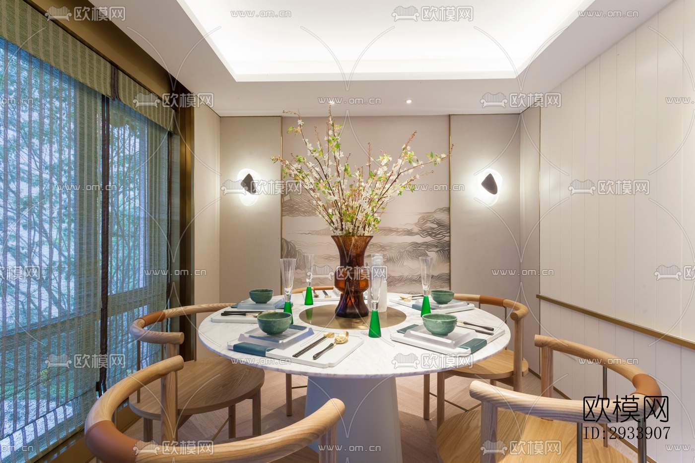 新中式别墅效果图下载（渲染图18）