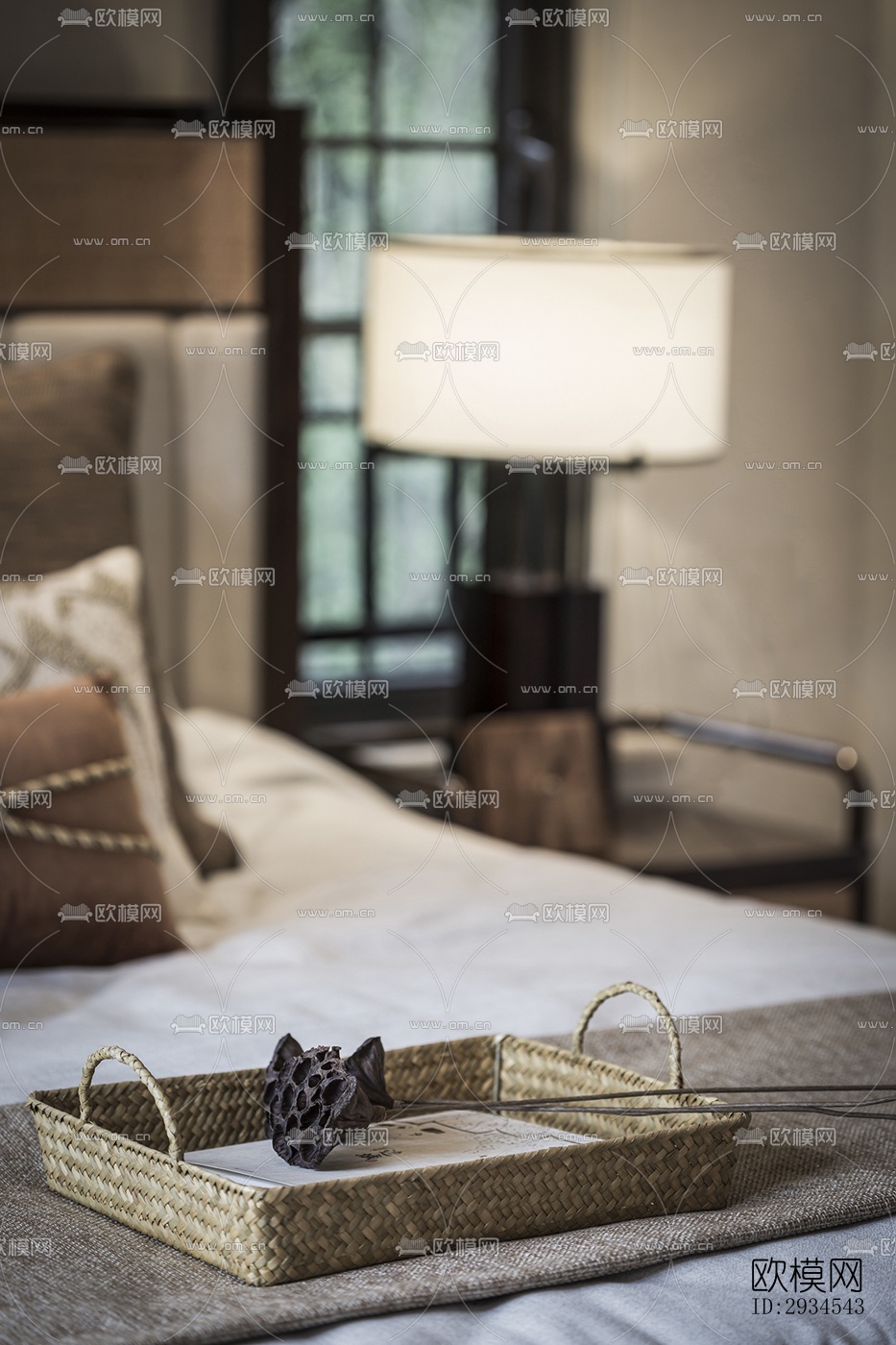 新中式平层效果图下载（渲染图5）