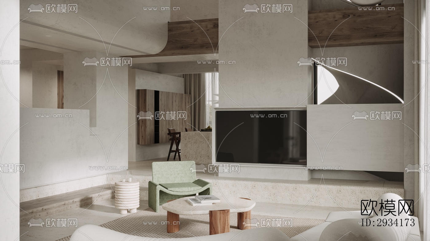 侘寂复式效果图下载（渲染图11）