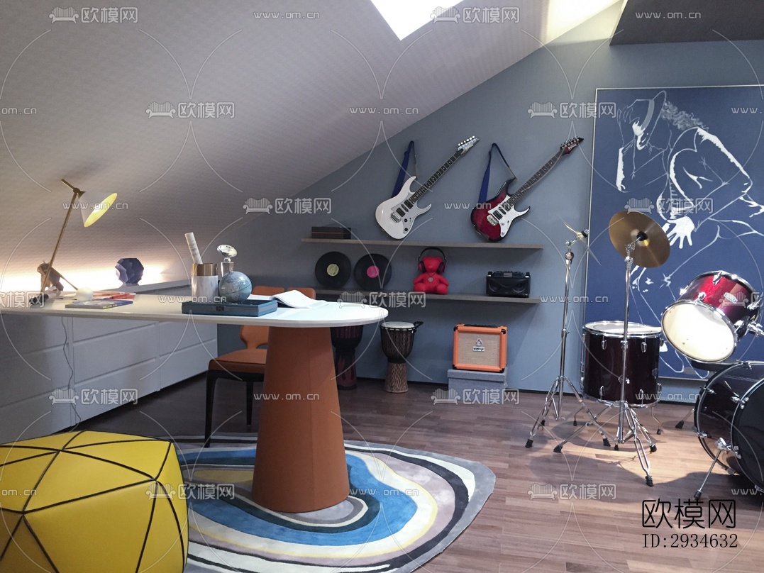 新中式平层效果图下载（渲染图19）