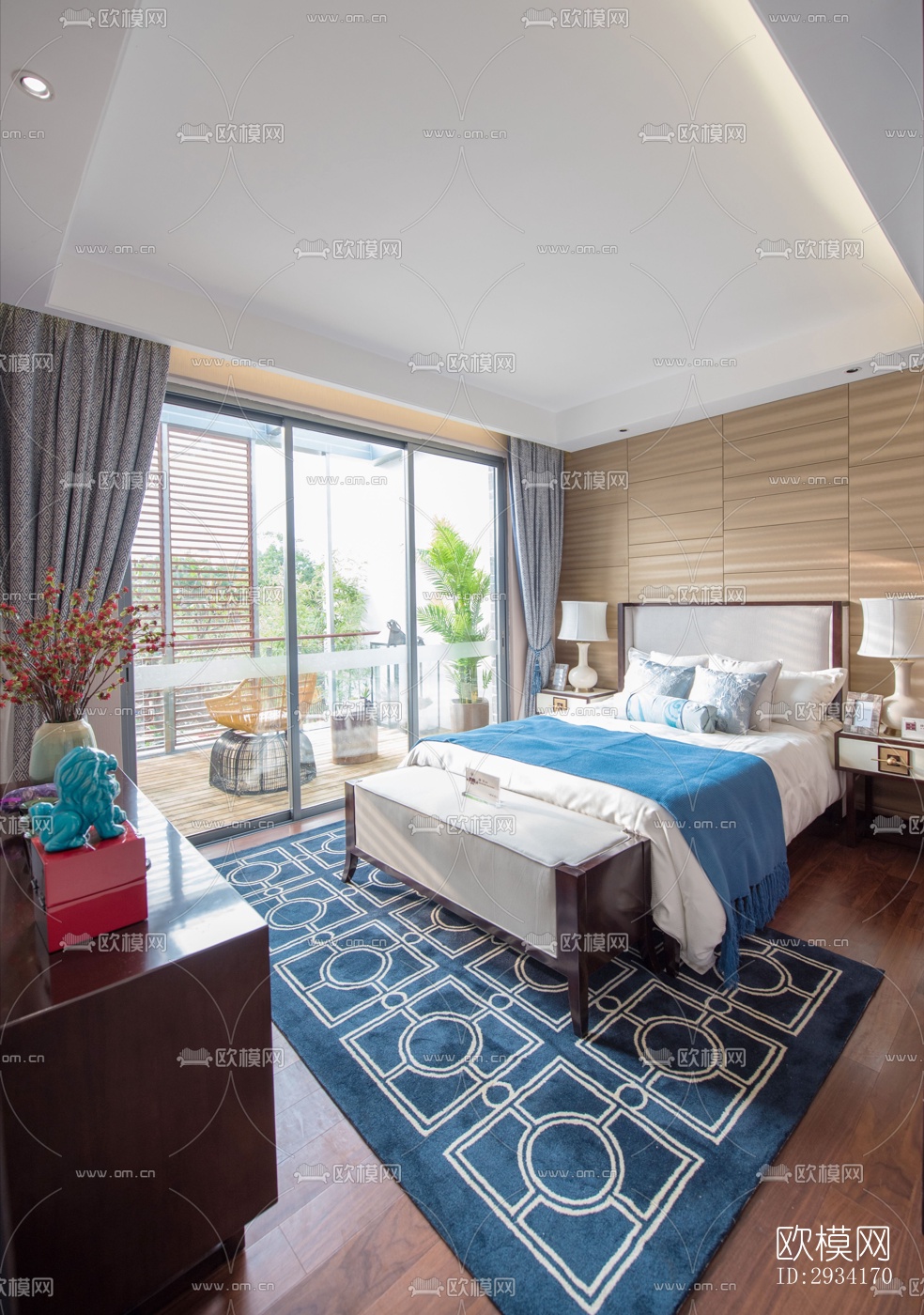 中式复式效果图下载（渲染图4）