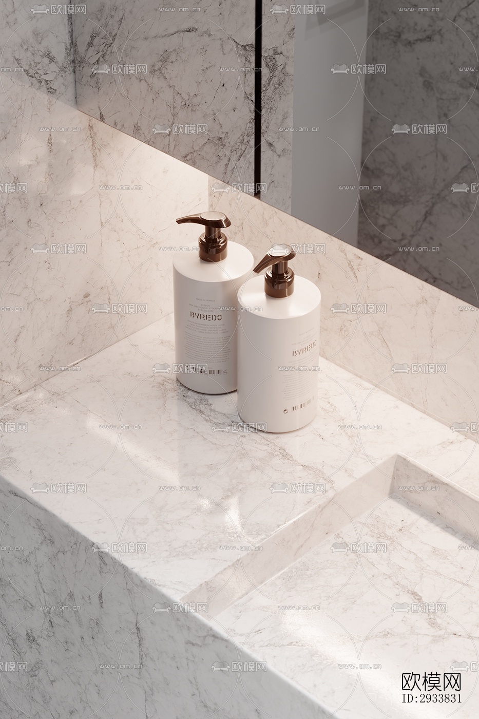 高级灰公寓效果图下载（渲染图7）