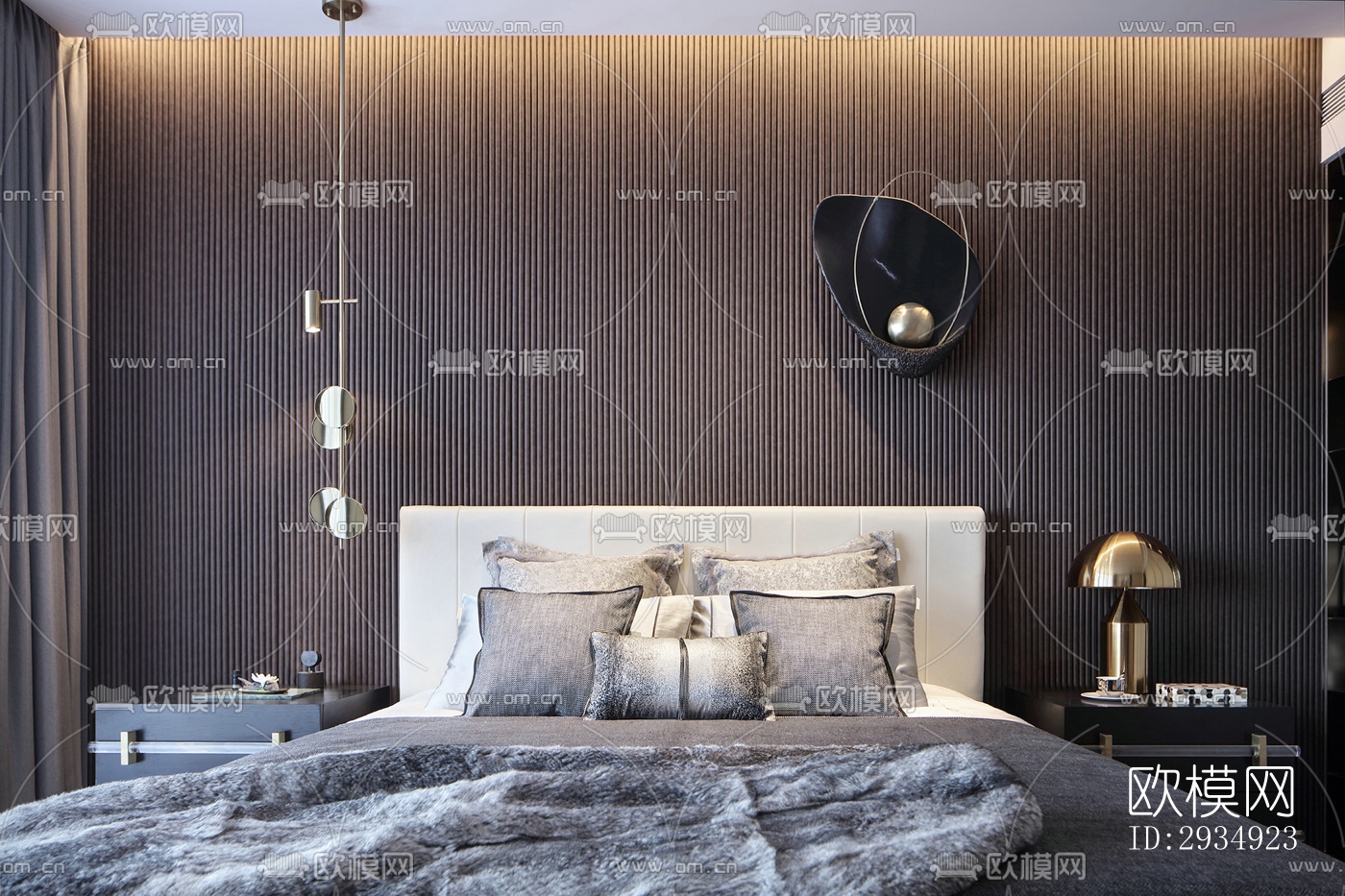 现代平层效果图下载（渲染图5）