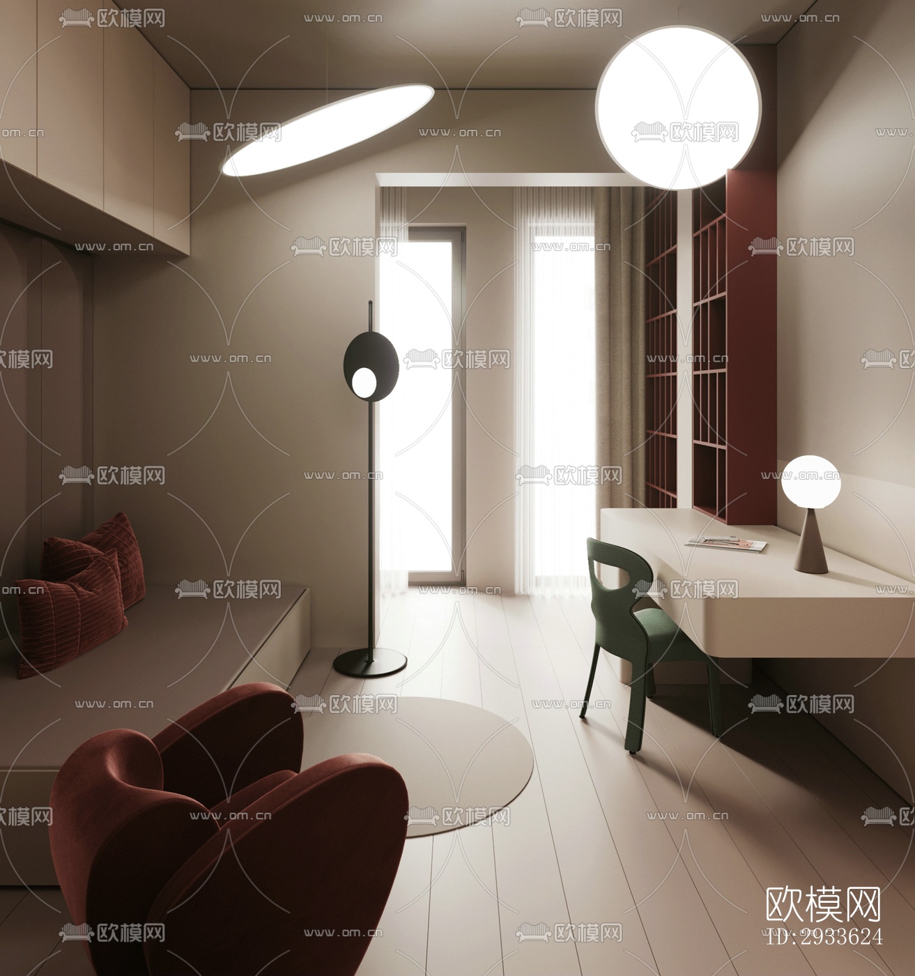 北欧公寓效果图下载（渲染图12）