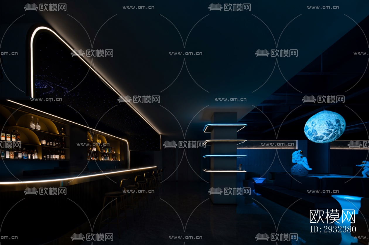 现代酒吧效果图下载（渲染图10）
