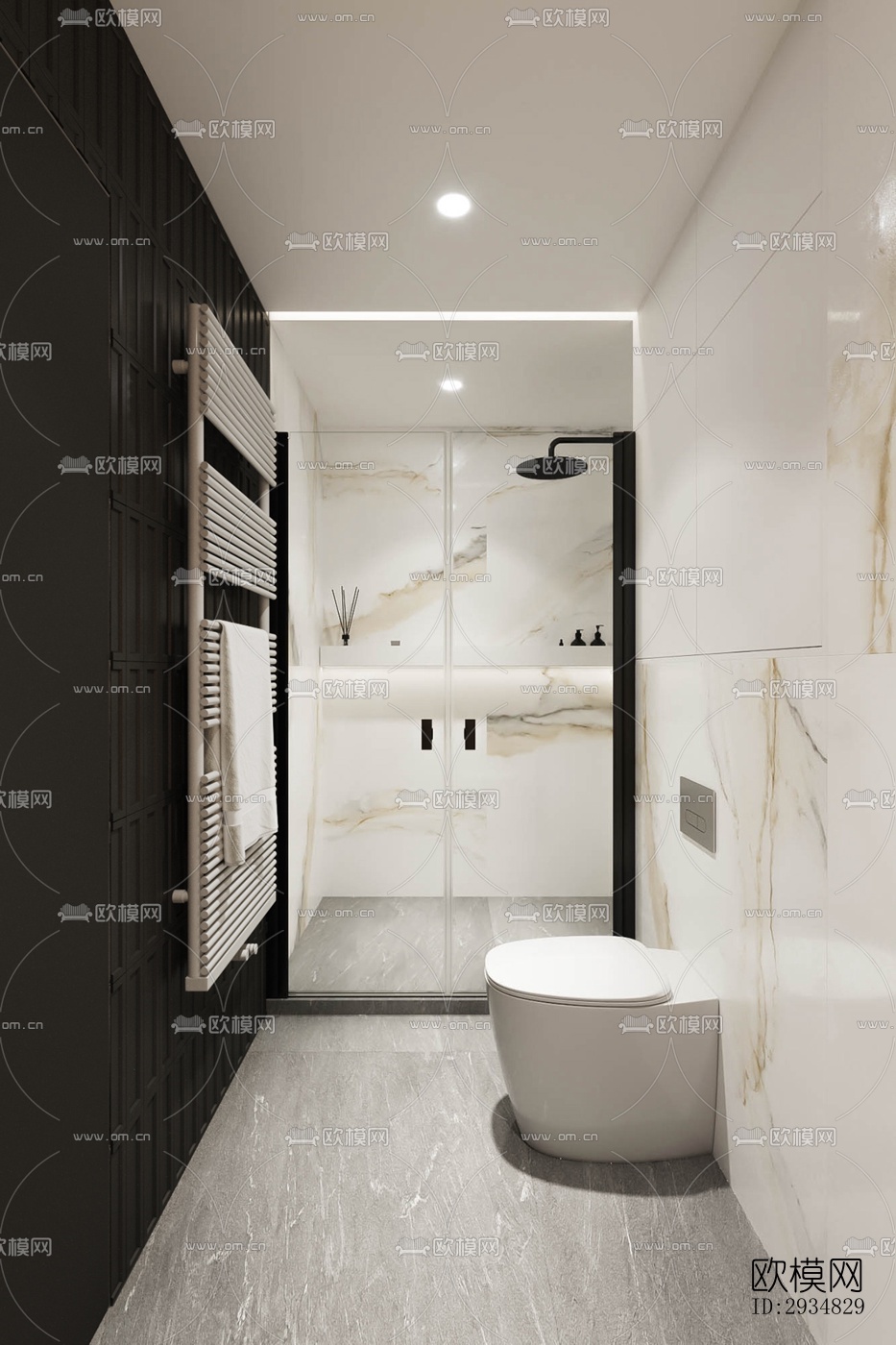 现代平层效果图下载（渲染图14）