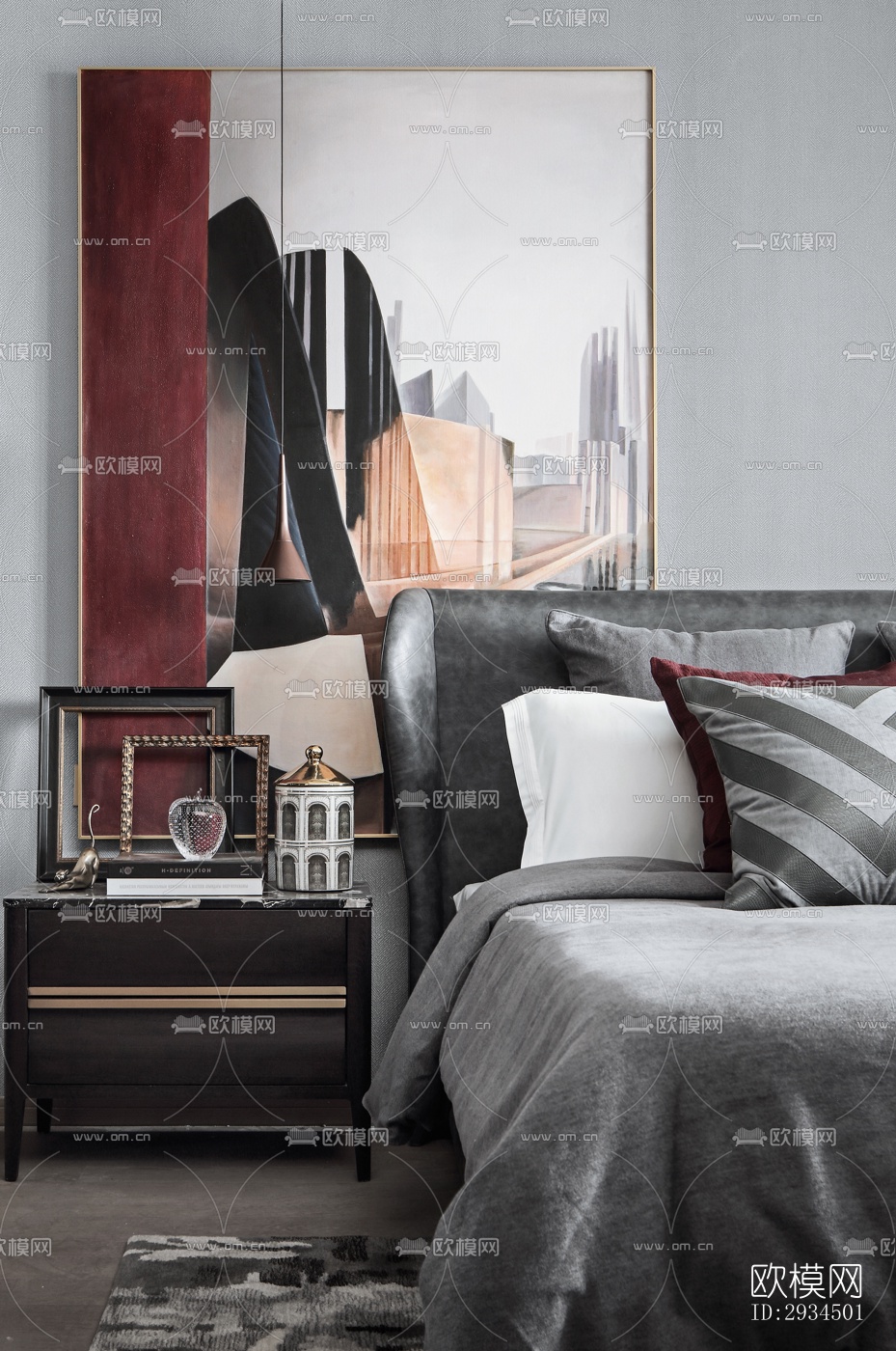 新中式平层效果图下载（渲染图14）