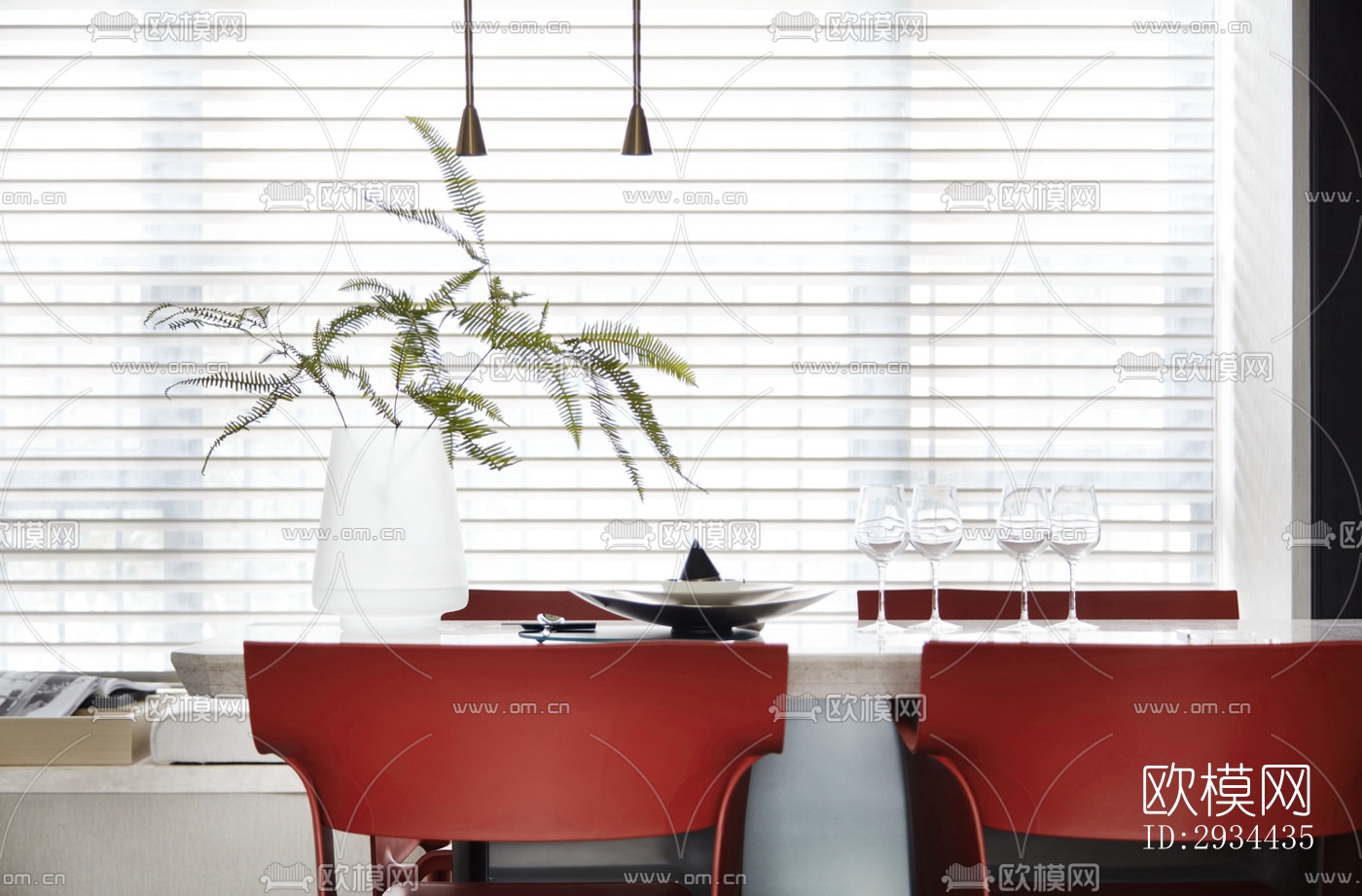 后现代平层效果图下载（渲染图2）