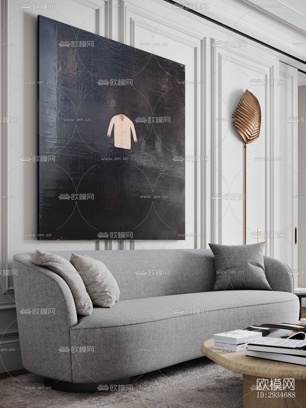 欧式平层效果图下载（渲染图19）