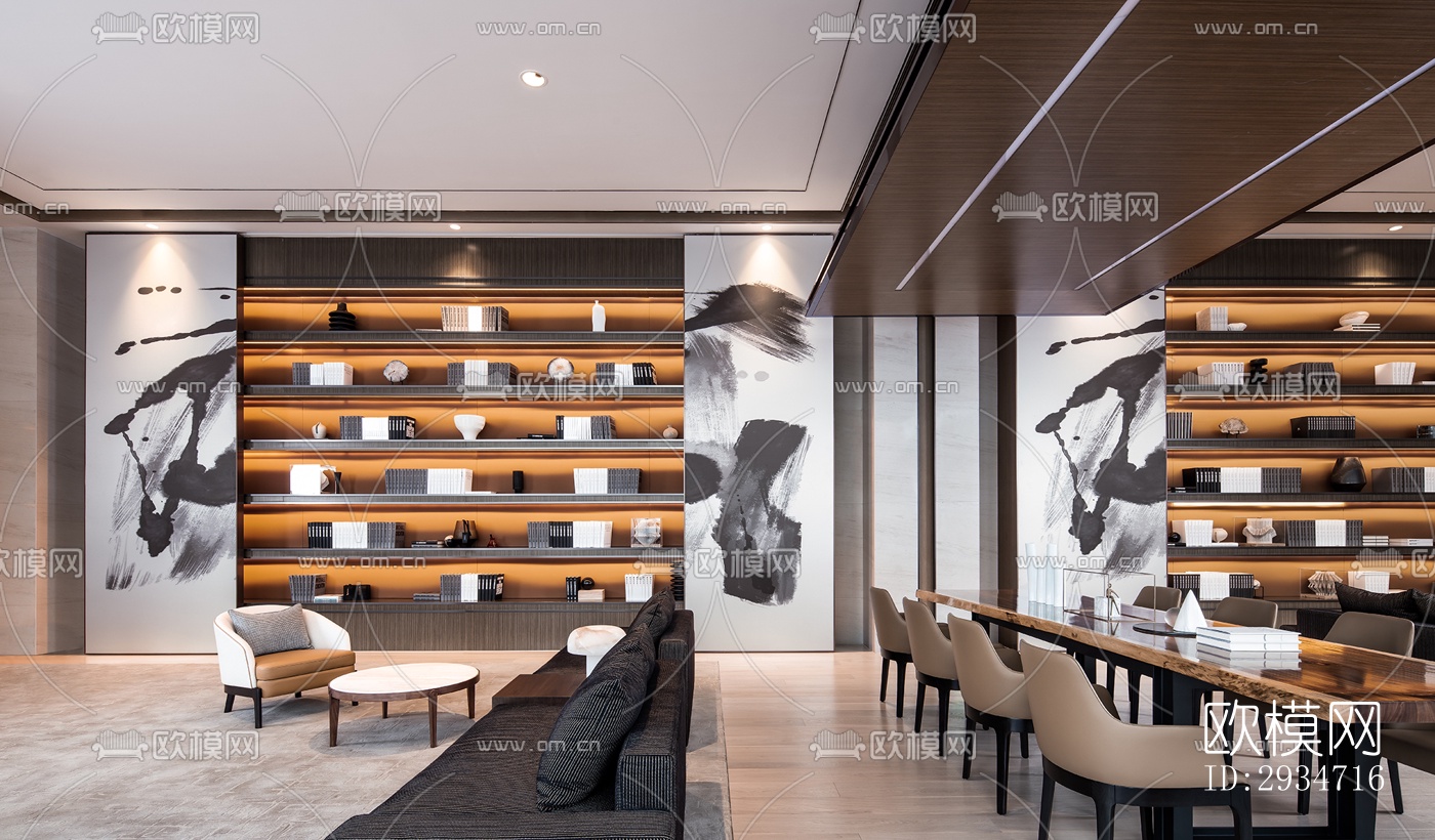 现代平层效果图下载（渲染图4）