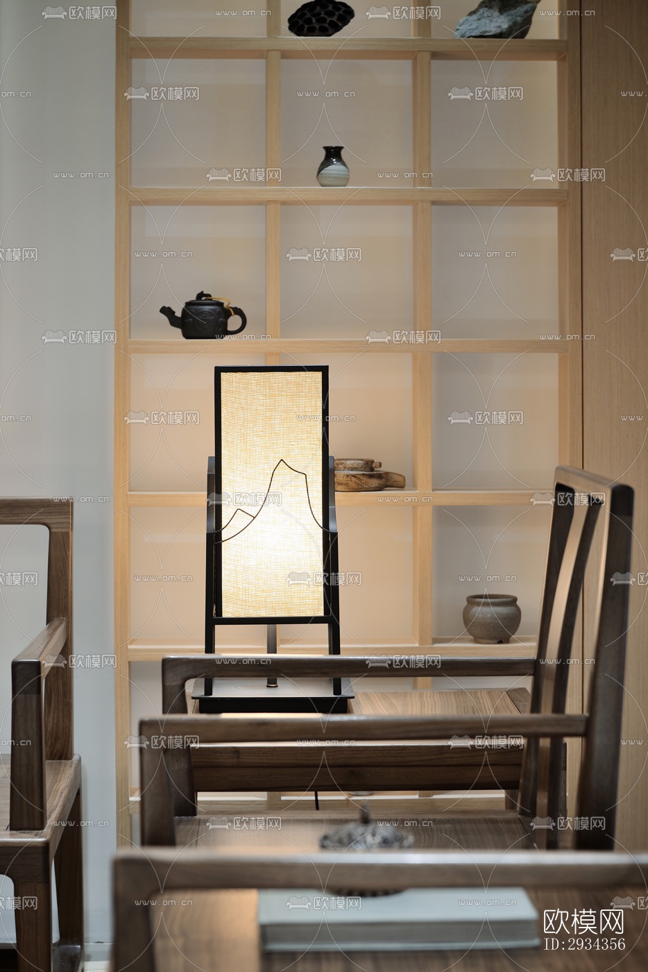 中式平层效果图下载（渲染图18）