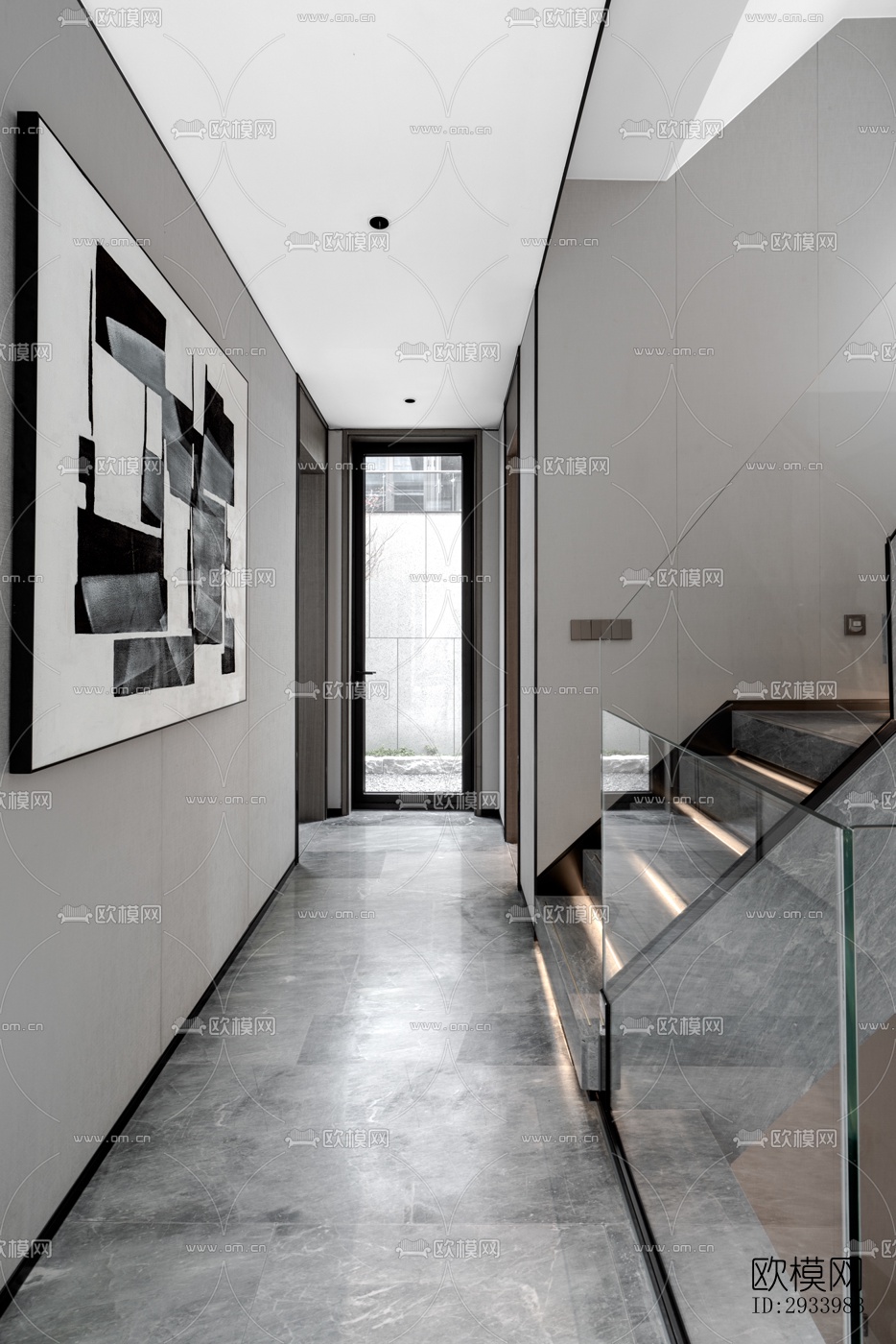 新中式别墅效果图下载（渲染图5）