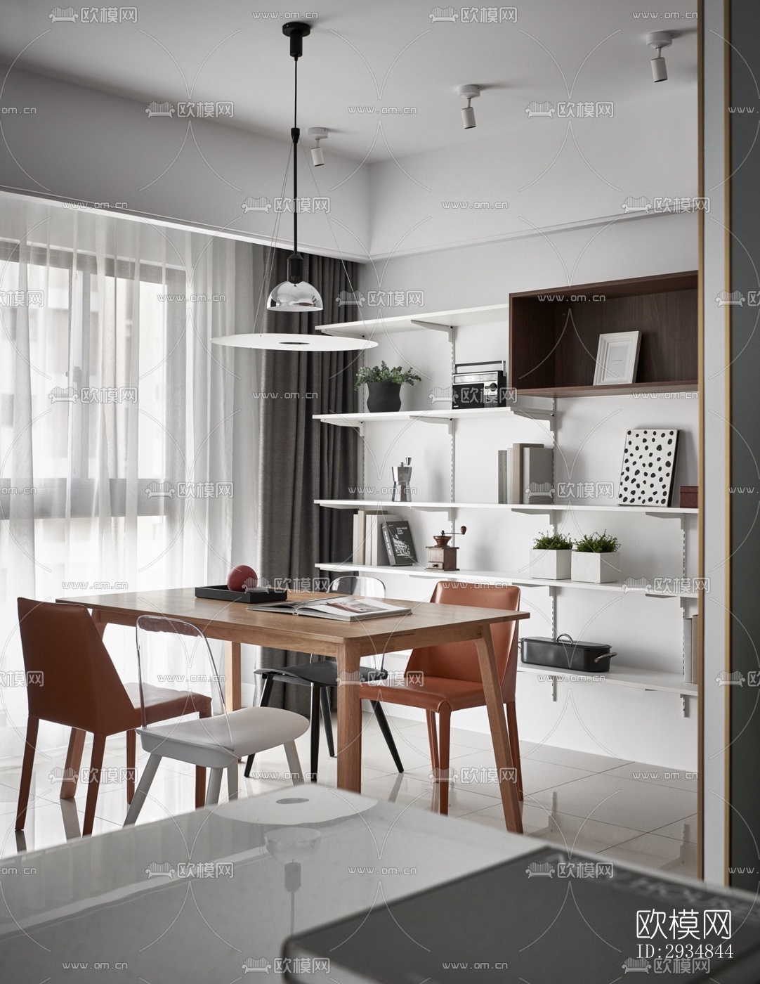 现代平层效果图下载（渲染图6）