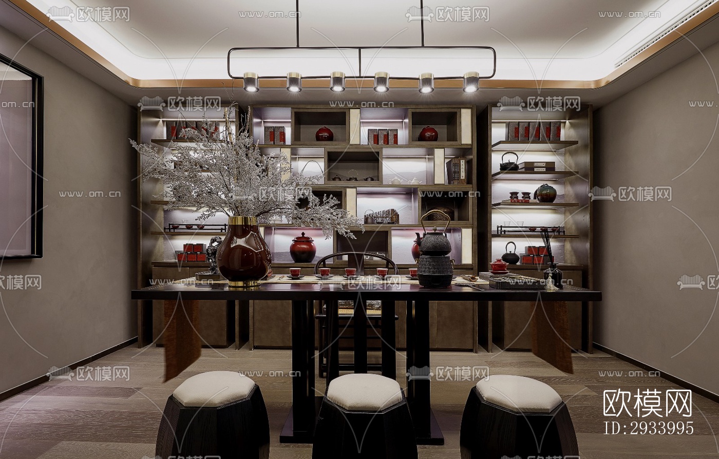 新中式别墅效果图下载（渲染图7）