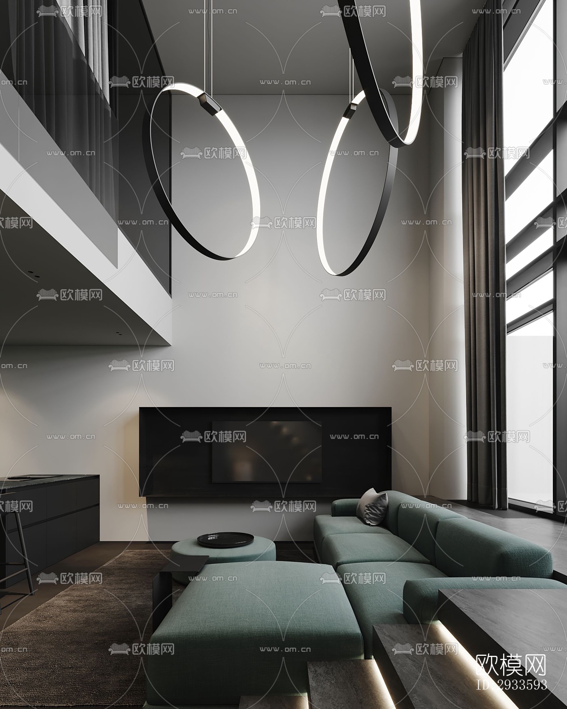 北欧公寓效果图下载（渲染图17）