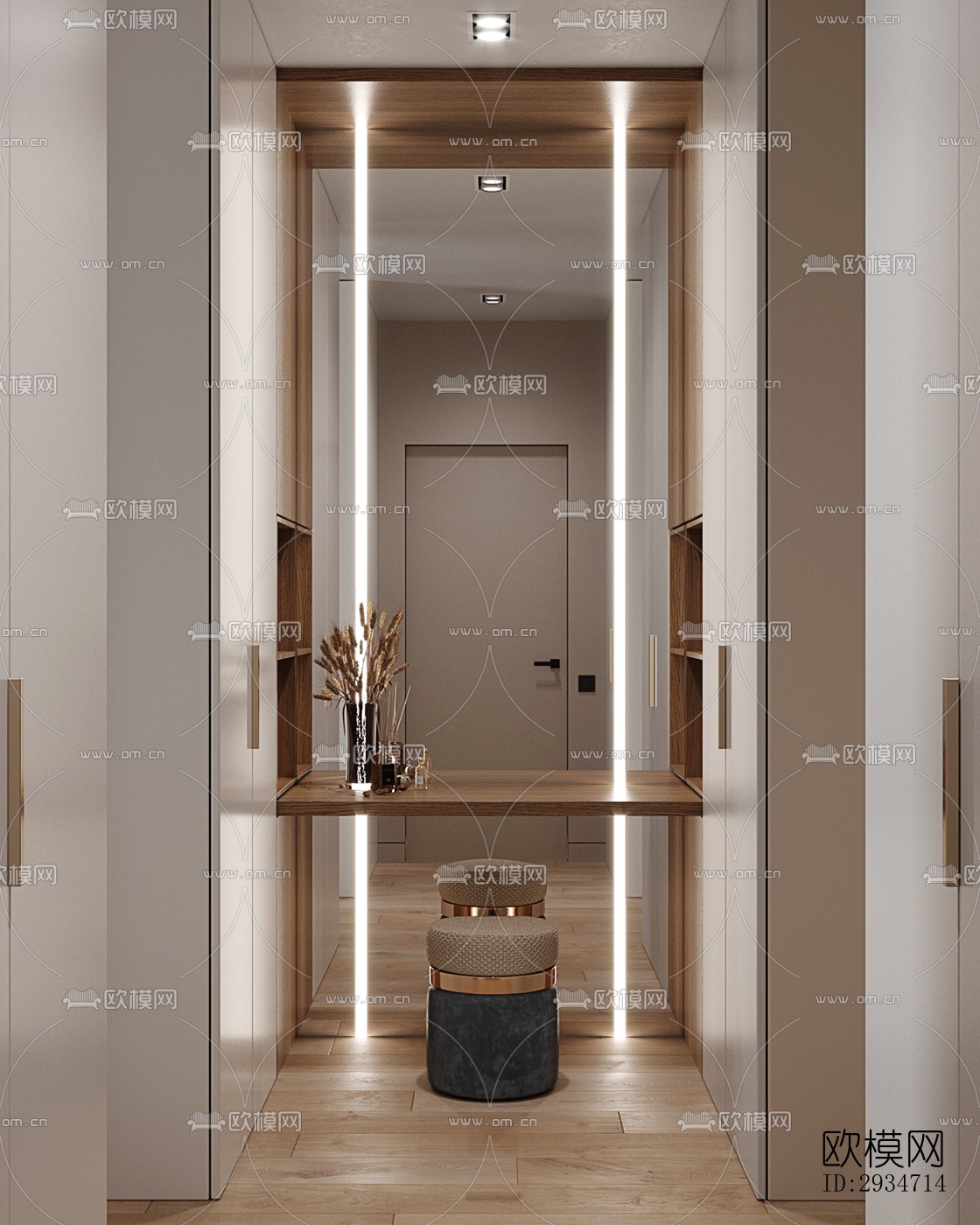 现代平层效果图下载（渲染图5）