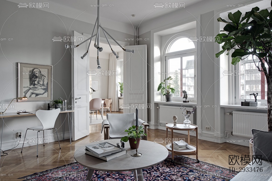 北欧公寓效果图下载（渲染图9）