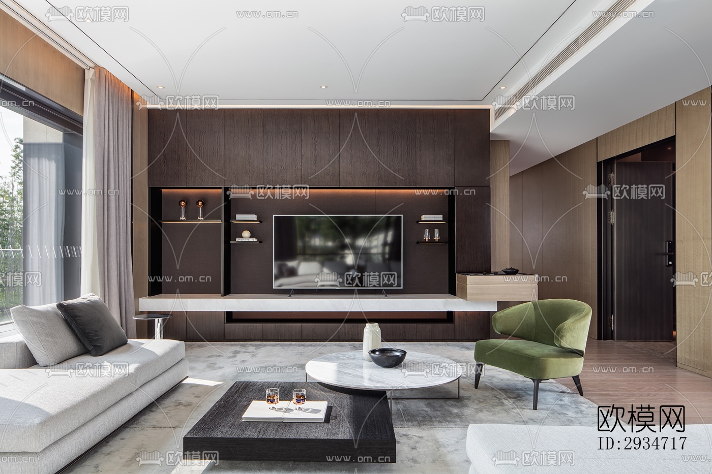 现代平层效果图下载（渲染图5）