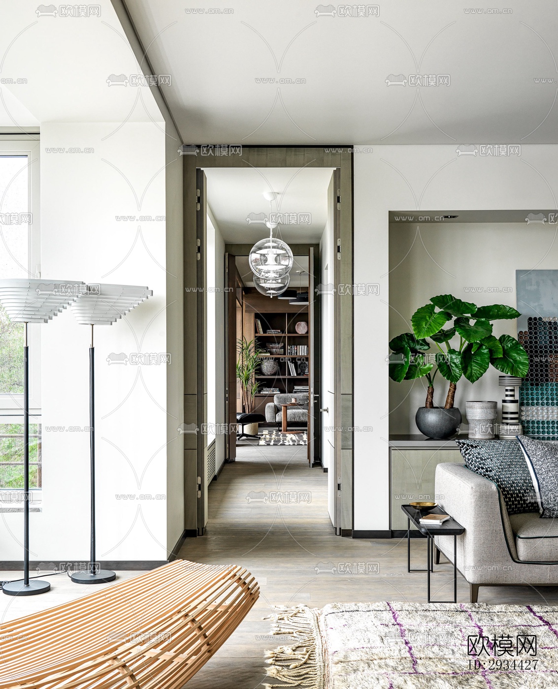 北欧平层效果图下载（渲染图7）