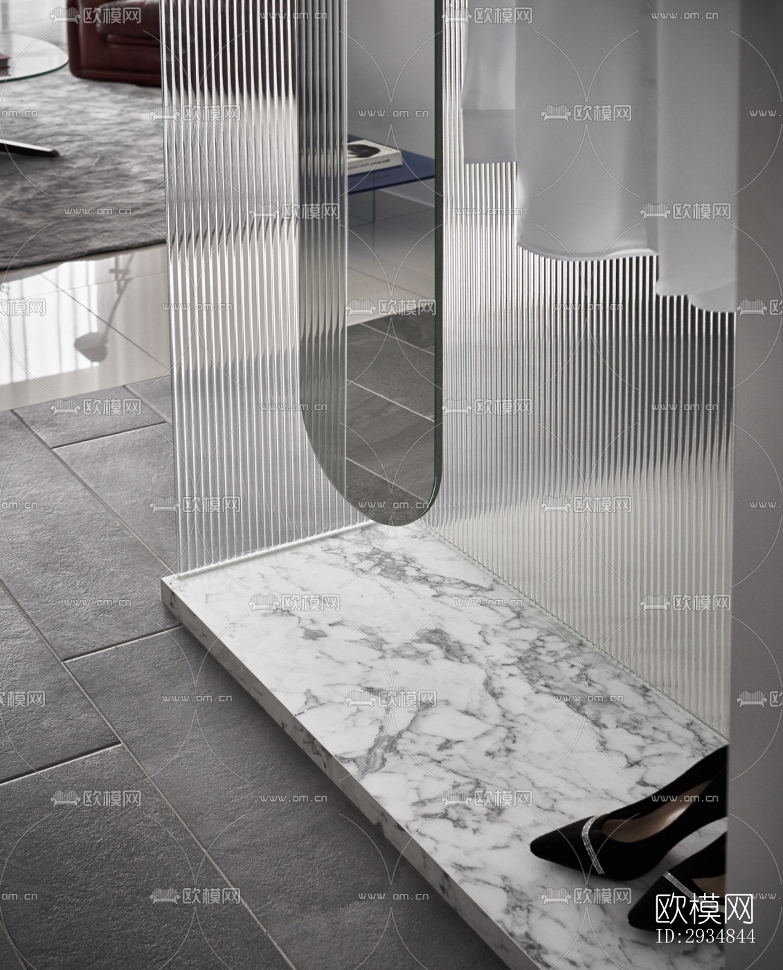 现代平层效果图下载（渲染图15）