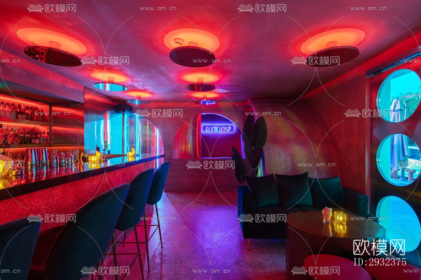 现代酒吧效果图下载（渲染图16）