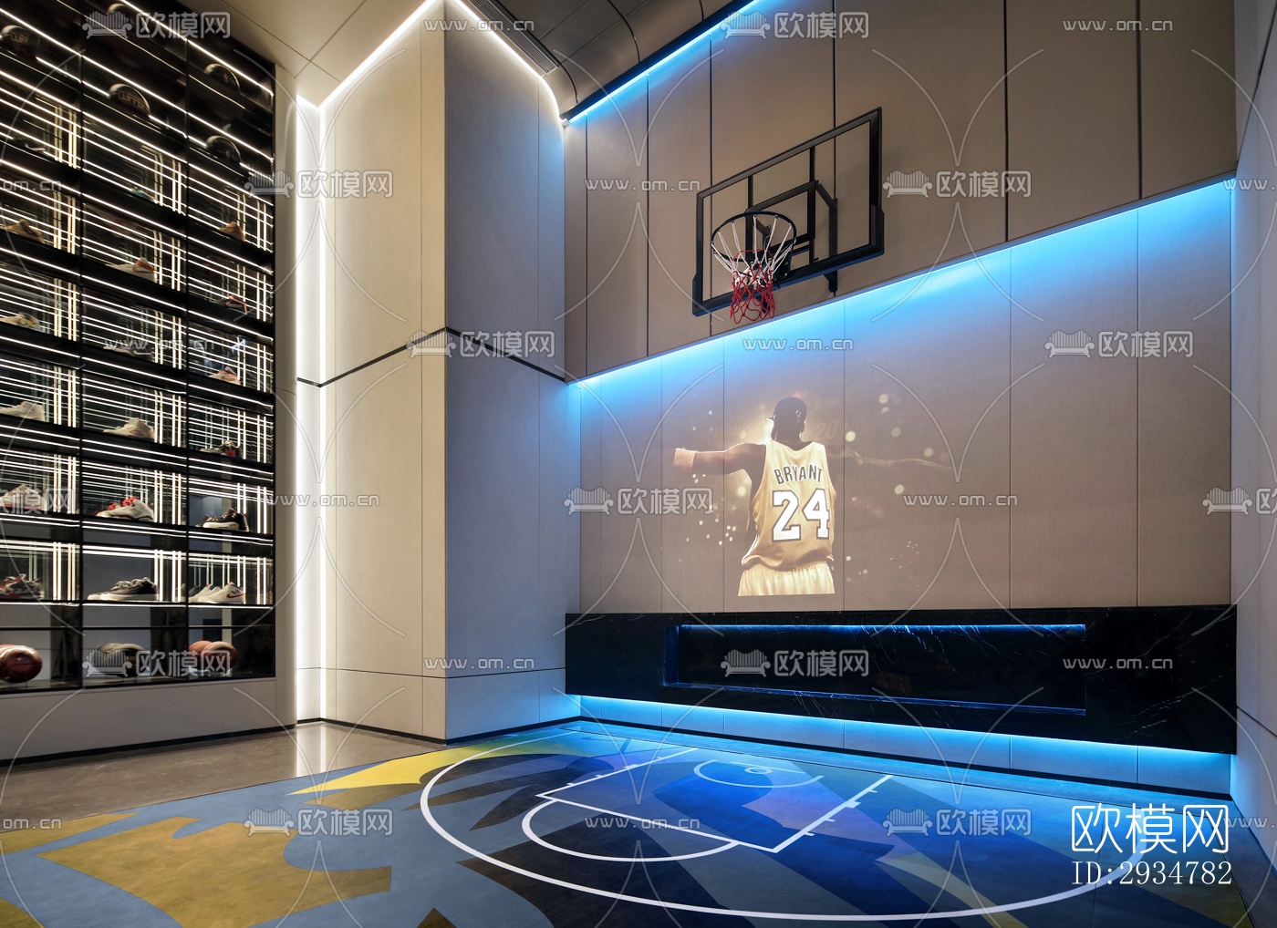 现代平层效果图下载（渲染图16）