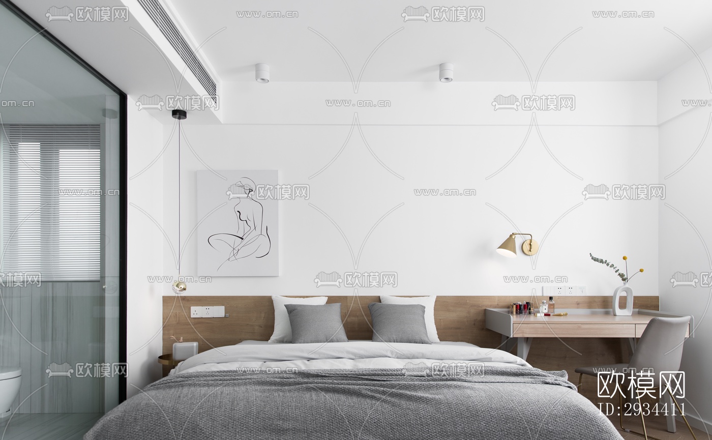 北欧平层效果图下载（渲染图10）