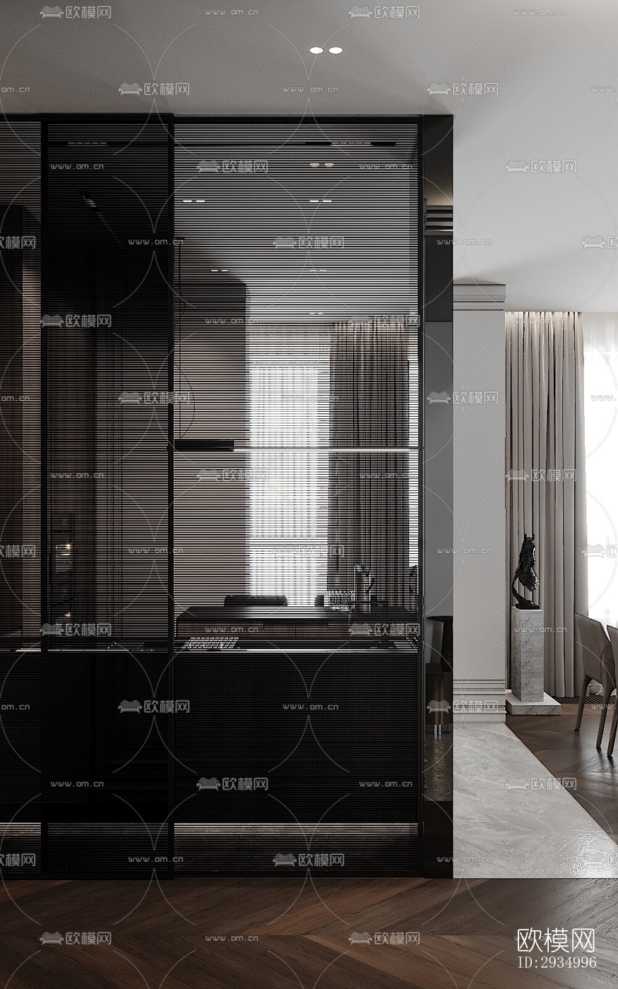 现代平层效果图下载（渲染图2）