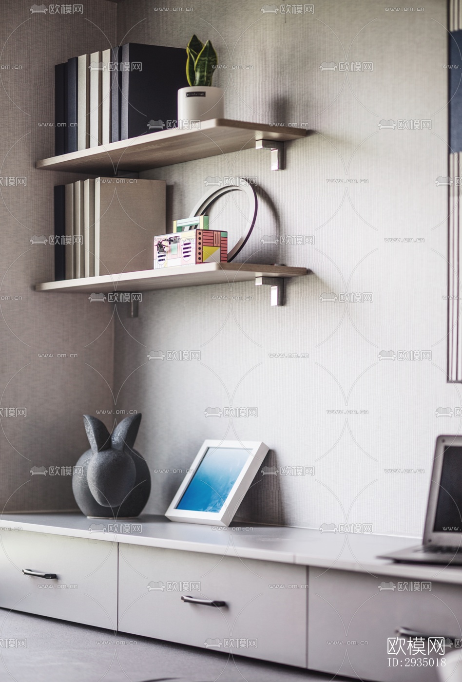 现代平层效果图下载（渲染图4）