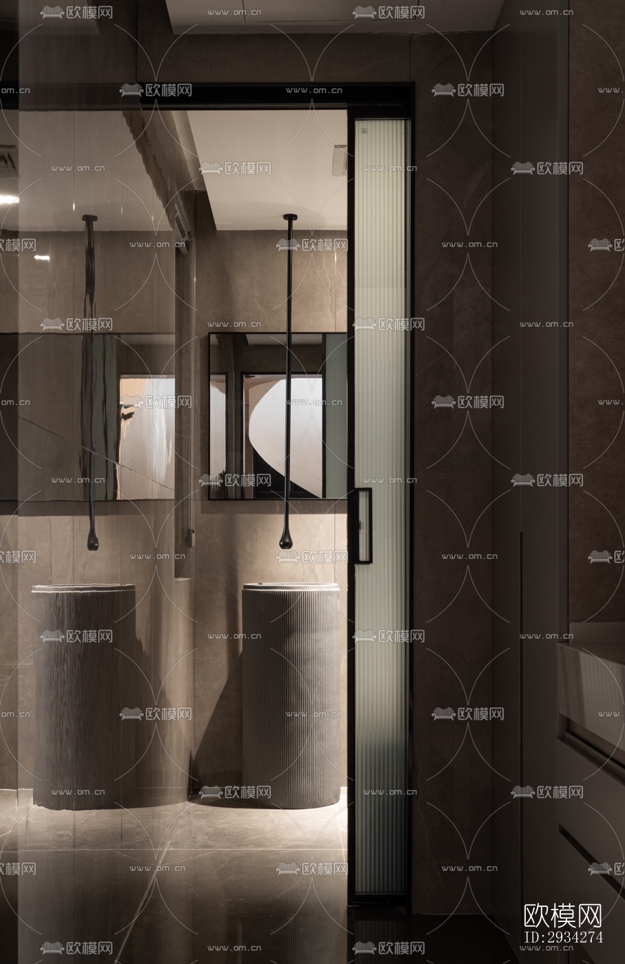 现代复式效果图下载（渲染图16）