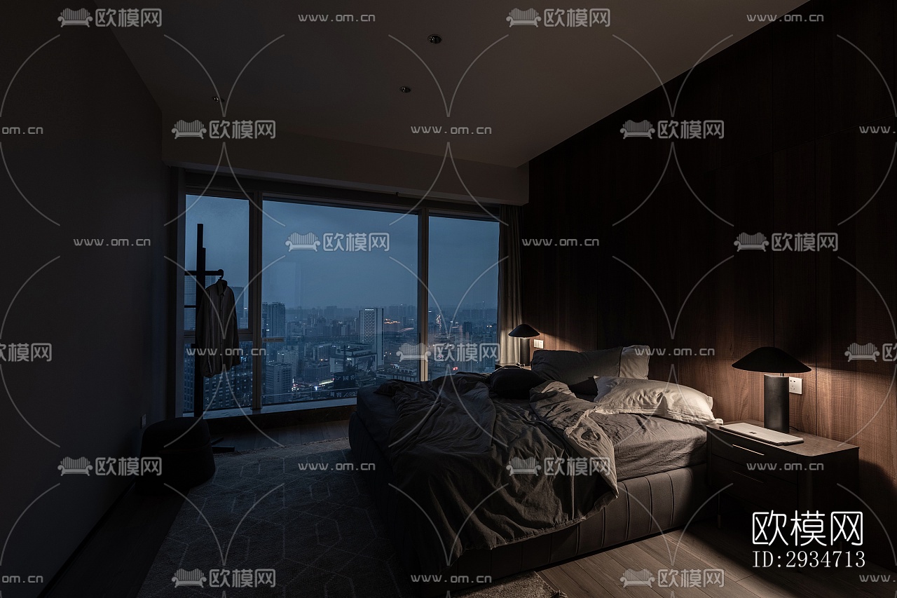 现代平层效果图下载（渲染图7）