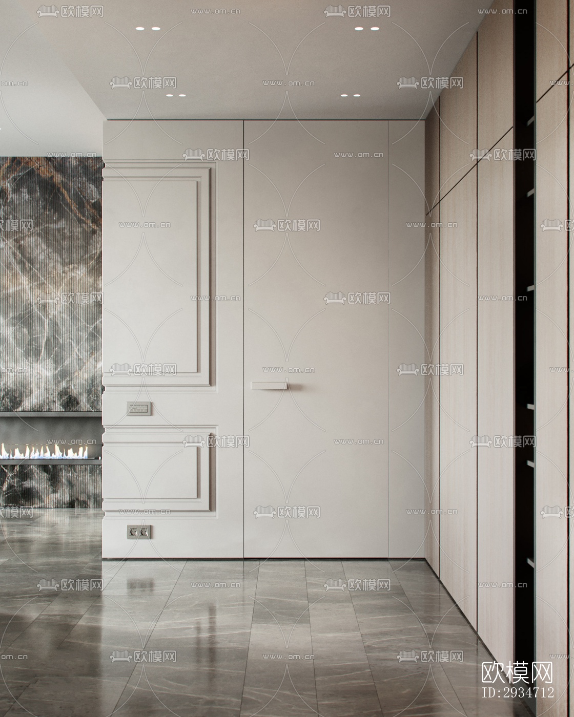 现代平层效果图下载（渲染图18）