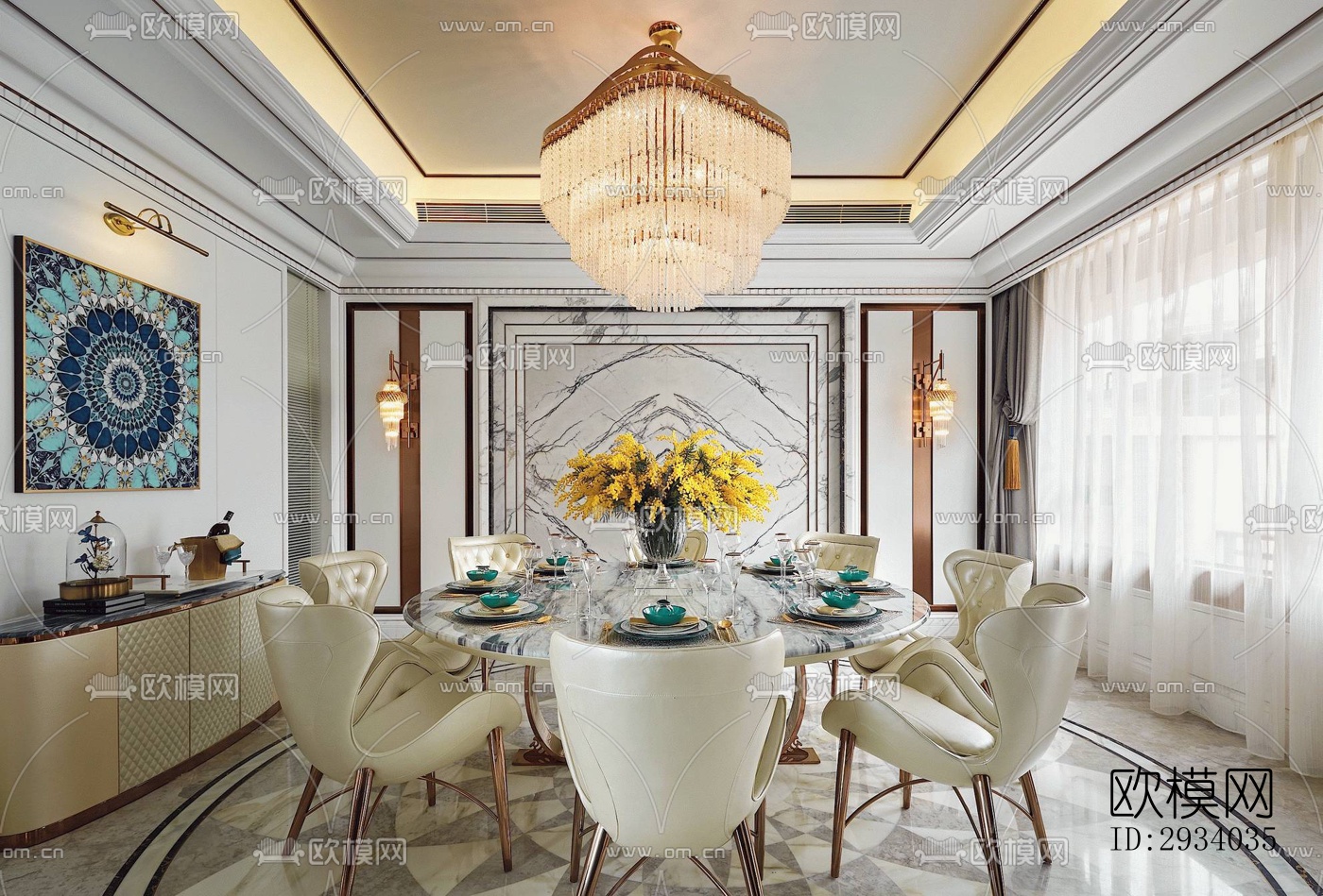 欧式别墅效果图下载（渲染图18）