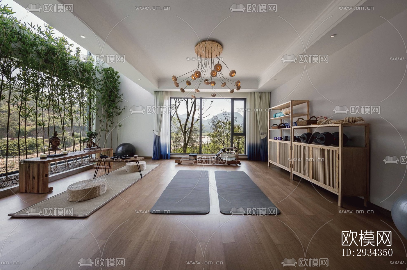 中式平层效果图下载（渲染图14）